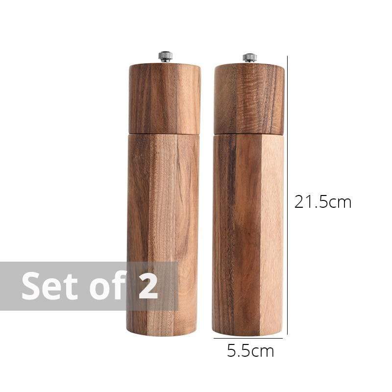 Acacia Wood Salt and Pepper Grinders