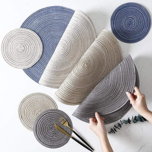 6 Set Linen Round Placemats